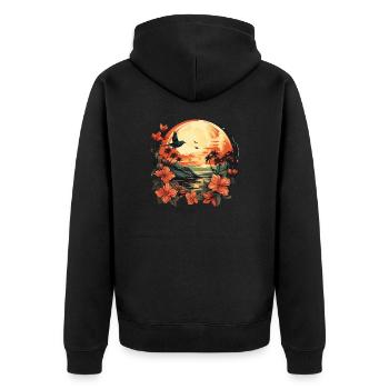 Tropical - Veste à capuche bio Premium Unisexe - noir - Dos - Nico (187cm)