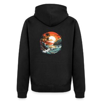 Tropical - Veste à capuche bio Premium Unisexe - noir - Dos - Nico (187cm)