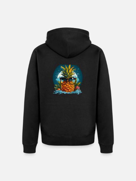 Ananas - Veste à capuche bio Premium Unisexe - noir