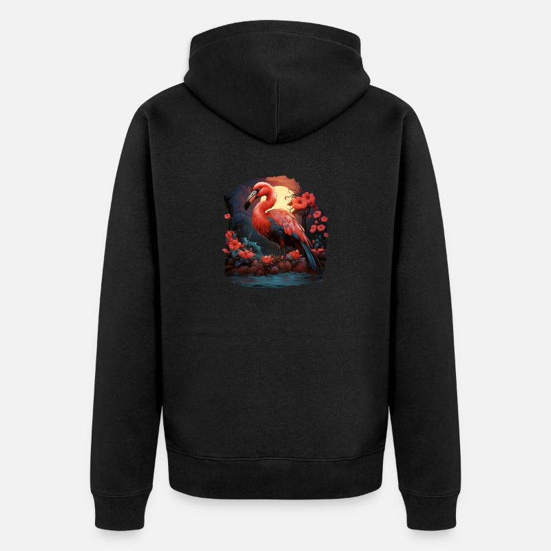 Flamant - Veste à capuche bio Premium Unisexe - noir