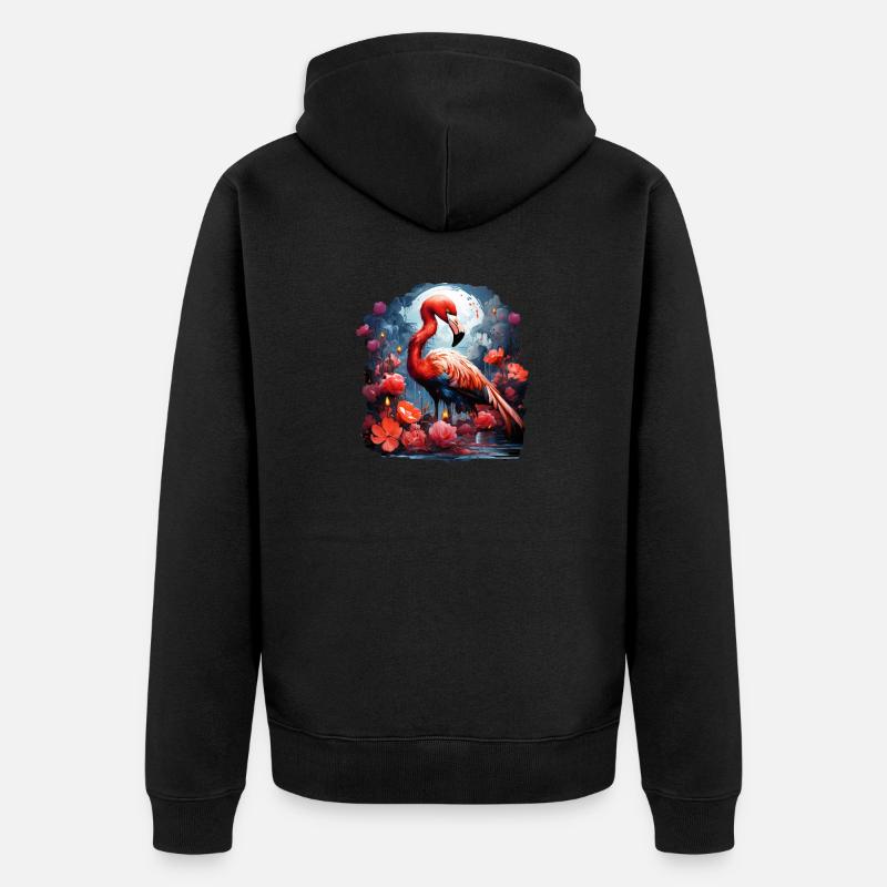 Flamant - Veste à capuche bio Premium Unisexe - noir