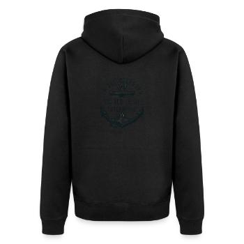 I'm not stubborn, I'm just very determined. - Unisex Premium Organic Zip Hoodie - black - Back - Nico (187cm)