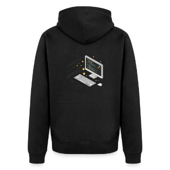 La programmation est comme de la magie, mais réelle. - Veste à capuche bio Premium Unisexe - noir - Dos - Nico (187cm)
