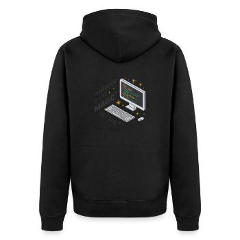 La programmation est comme de la magie, mais réelle. - Veste à capuche bio Premium Unisexe - noir - Dos - Nico (187cm)