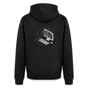 La programmation est comme de la magie, mais réelle. - Veste à capuche bio Premium Unisexe - noir - Dos - Nico (187cm)