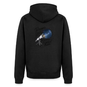 Les rêves sont comme les étoiles, il suffit de les suivre. - Veste à capuche bio Premium Unisexe - noir - Dos - Nico (187cm)