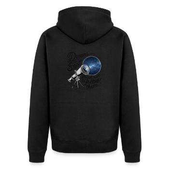 Les rêves sont comme les étoiles, il suffit de les suivre. - Veste à capuche bio Premium Unisexe - noir - Dos - Nico (187cm)