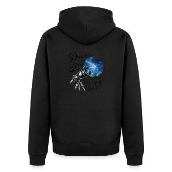 Les rêves sont comme les étoiles, il suffit de les suivre. - Veste à capuche bio Premium Unisexe - noir - Dos - Nico (187cm)