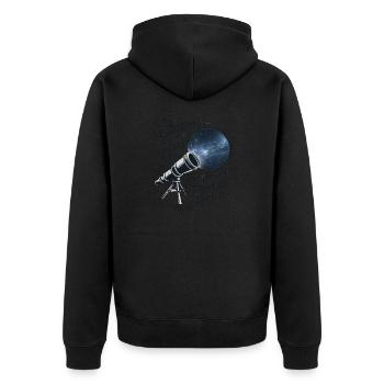 Les rêves sont comme les étoiles, il suffit de les suivre. - Veste à capuche bio Premium Unisexe - noir - Dos - Nico (187cm)