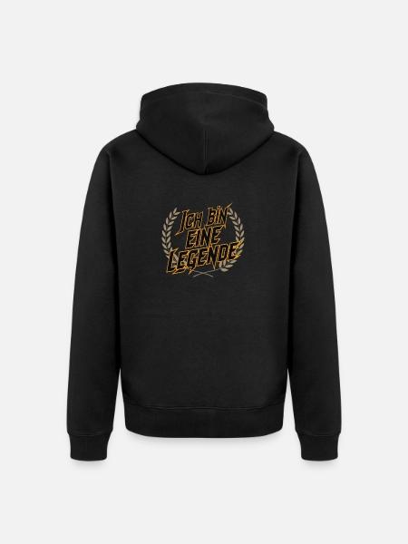 I'm a legend - Unisex Premium Organic Zip Hoodie - black