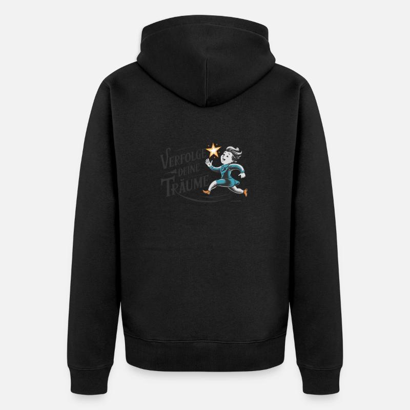 Poursuivez vos rêves - Veste à capuche bio Premium Unisexe - noir
