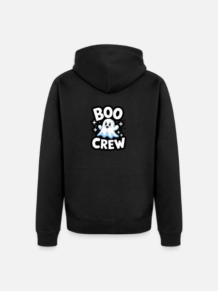 Doux fantôme – Boo Crew - Veste à capuche bio Premium Unisexe - noir