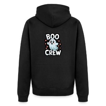 Doux fantôme – Boo Crew - Veste à capuche bio Premium Unisexe - noir - Dos - Nico (187cm)