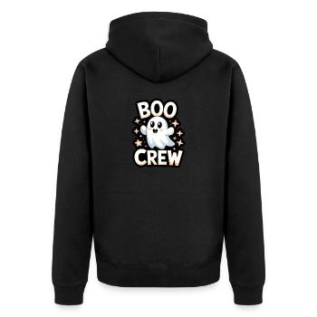 Doux fantôme – Boo Crew - Veste à capuche bio Premium Unisexe - noir - Dos - Nico (187cm)