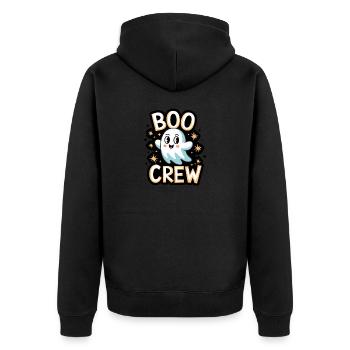 Doux fantôme – Boo Crew - Veste à capuche bio Premium Unisexe - noir - Dos - Nico (187cm)