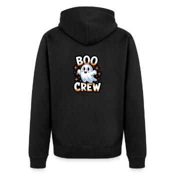 Doux fantôme – Boo Crew - Veste à capuche bio Premium Unisexe - noir - Dos - Nico (187cm)