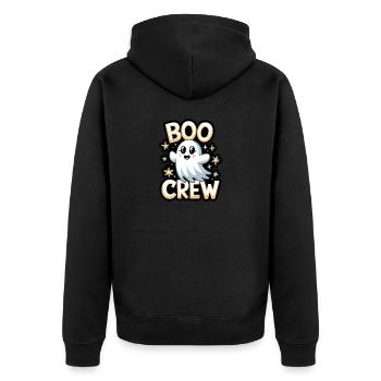 Doux fantôme – Boo Crew - Veste à capuche bio Premium Unisexe - noir - Dos - Nico (187cm)