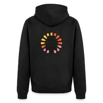 Let Your Light Shine – Glowing Light Bulb - Unisex Premium Organic Zip Hoodie - black - Back - Nico (187cm)