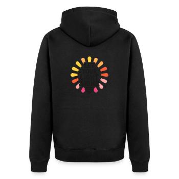Let Your Light Shine – Glowing Light Bulb - Unisex Premium Organic Zip Hoodie - black - Back - Nico (187cm)