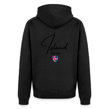Drapeau de l’Islande, fierté islandaise - Veste à capuche bio Premium Unisexe - noir - Dos - Nico (187cm)