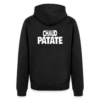 chaud patate - Veste à capuche bio Premium Unisexe - noir - Dos - Nico (187cm)