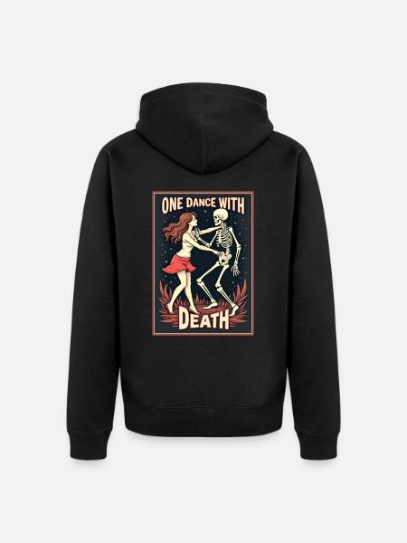 One dance with Death. - Unisex Premium Organic Zip Hoodie - black