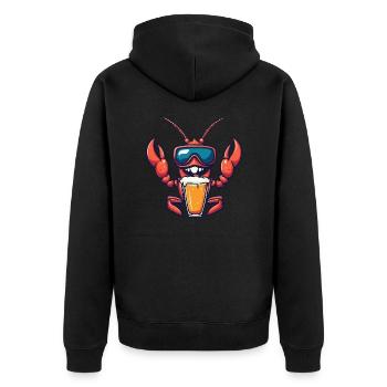 Crabe de homard Bière d’après-ski - Veste à capuche bio Premium Unisexe - noir - Dos - Nico (187cm)