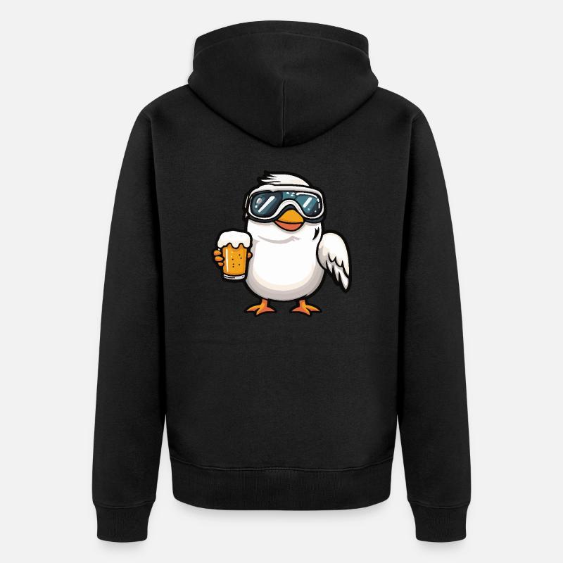 Taube Vogel Bière d’après-ski - Veste à capuche bio Premium Unisexe - noir