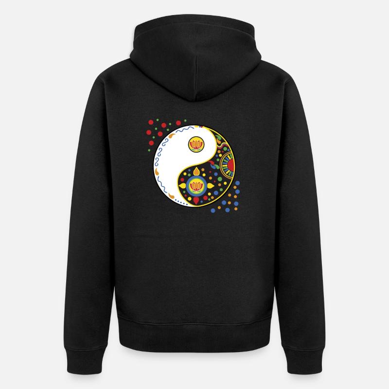tao bunt - Unisex Premium Bio Zip Hoodie - Schwarz