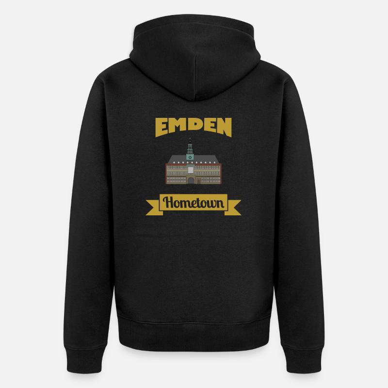 Ville natale Emden - Veste à capuche bio Premium Unisexe - noir