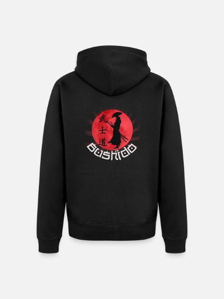 Bushido - Veste à capuche bio Premium Unisexe - noir