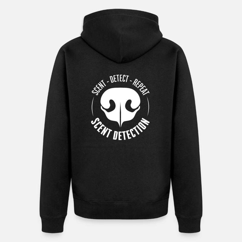 SCENT DETECTION Hundetraining Hunde Suchhunde - Unisex Premium Bio Zip Hoodie - Schwarz