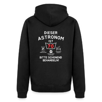 Cet astronome a 70 ans. - Veste à capuche bio Premium Unisexe - noir - Dos - Nico (187cm)