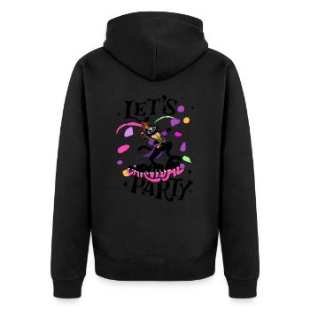 Carnival Party - Unisex Premium Organic Zip Hoodie - black - Back - Nico (187cm)