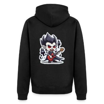 Vampire grattant la guitare - Veste à capuche bio Premium Unisexe - noir - Dos - Nico (187cm)