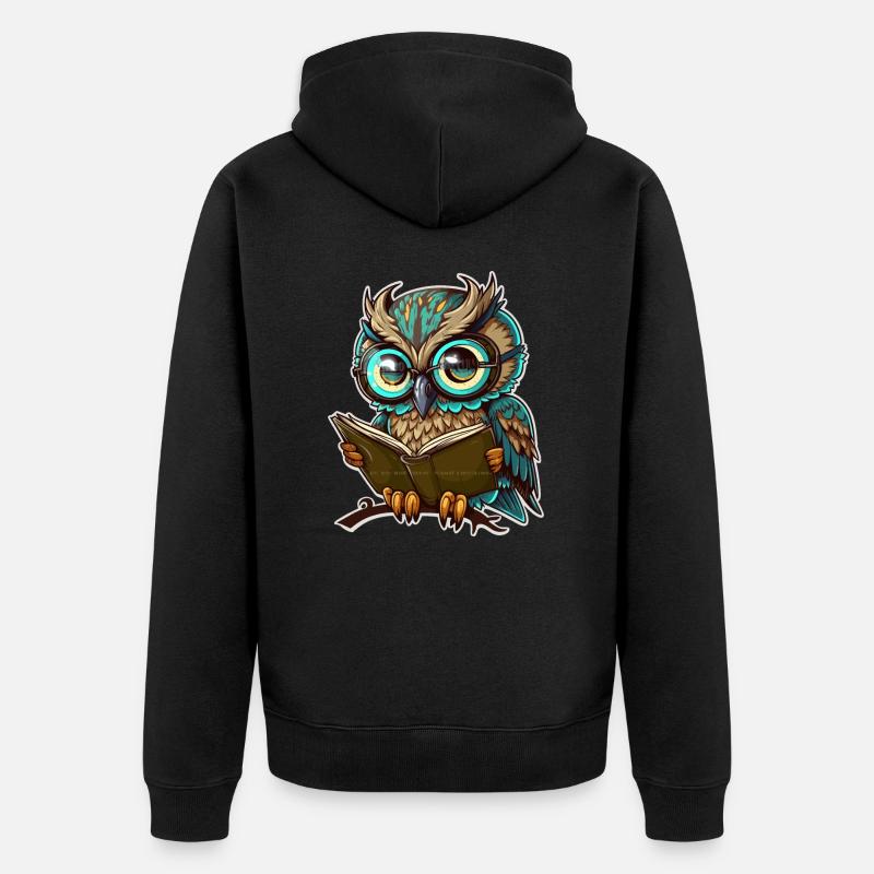 Rat de bibliothèque - Veste à capuche bio Premium Unisexe - noir