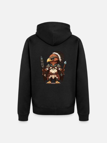 Eagle Warriors Pride - Unisex Premium Organic Zip Hoodie - black