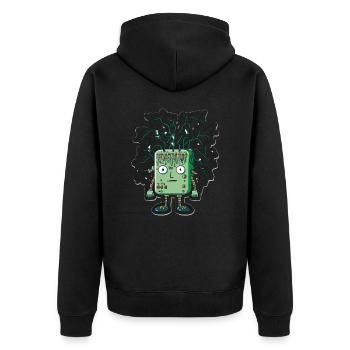 Technologie d’implant neural - Veste à capuche bio Premium Unisexe - noir - Dos - Nico (187cm)