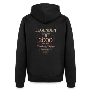 25ème anniversaire cadeau mari Original juillet 2000 - Veste à capuche bio Premium Unisexe - noir - Dos - Nico (187cm)