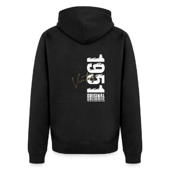 74th Birthday Original Vintage 1951 - Unisex Premium Organic Zip Hoodie - black - Back - Nico (187cm)