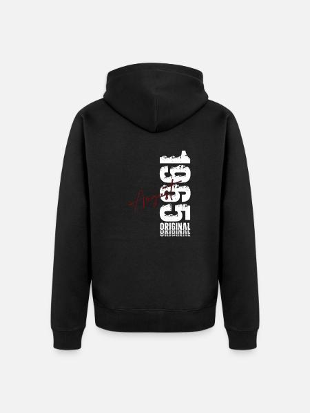 60th Birthday Legends August 1965 - Unisex Premium Organic Zip Hoodie - black