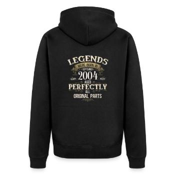 21st Birthday Gift Legend September 2004 - Unisex Premium Organic Zip Hoodie - black - Back - Nico (187cm)
