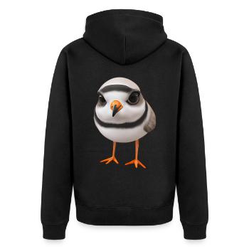 Yellow-footed plover - Unisex Premium Organic Zip Hoodie - black - Back - Nico (187cm)