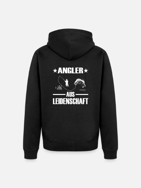 Angeln - Unisex Premium Bio Zip Hoodie - Schwarz