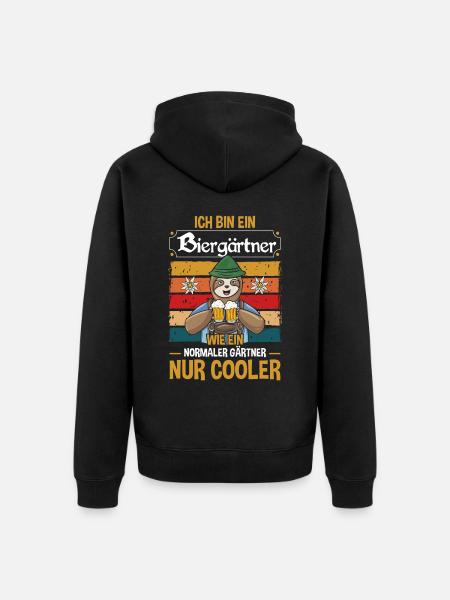 I'm a beer gardener - Unisex Premium Organic Zip Hoodie - black