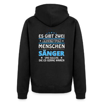 Cadeau Chanteur - Deux Types de... Concevoir - Veste à capuche bio Premium Unisexe - noir - Dos - Nico (187cm)