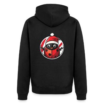 Coccinelle animal de Noël - Veste à capuche bio Premium Unisexe - noir - Dos - Nico (187cm)