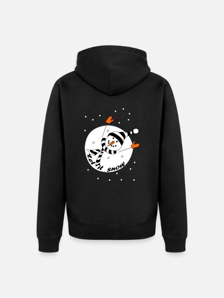Let it snow - Unisex Premium Organic Zip Hoodie - black