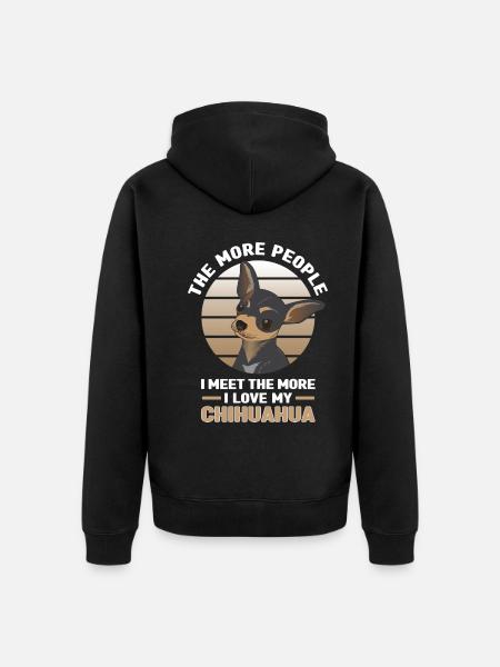 Chihuahua Lovers - Unisex Premium Organic Zip Hoodie - black