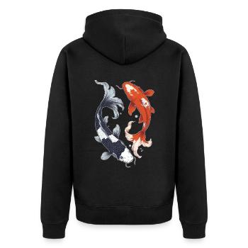 carpe koï - Veste à capuche bio Premium Unisexe - noir - Dos - Nico (187cm)